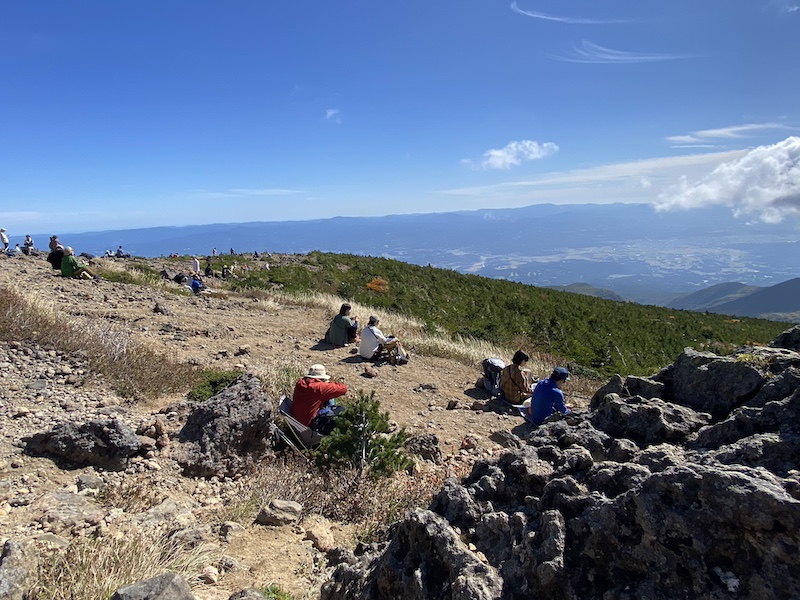 山頂でお昼